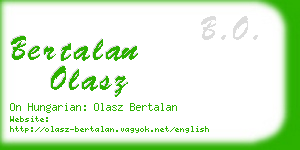 bertalan olasz business card